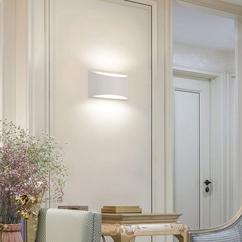 Aipsun Indoor Aluminum Modern LED Wall Sconce Hardwired Interior Wall Lights Set of 2 Up and Down Wall Mount Light for Living Room Bedroom Hallway Corridor Cool White 6000K(with G9 Bulbs) - Image 2